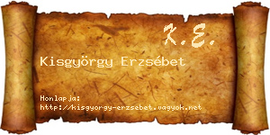 Kisgyörgy Erzsébet névjegykártya